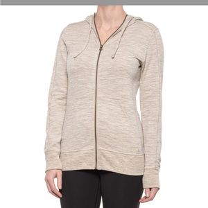 Icebreaker oatmeal heather color zip up Hoodie Size S